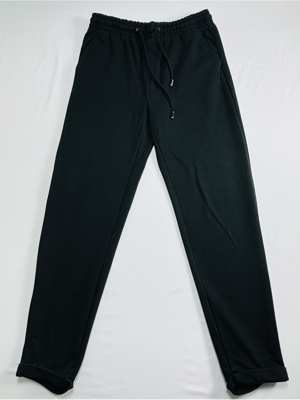 Men's Black Drawstring Jogger Pants